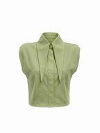 Matilda 12" Long Collar Base Crop Top