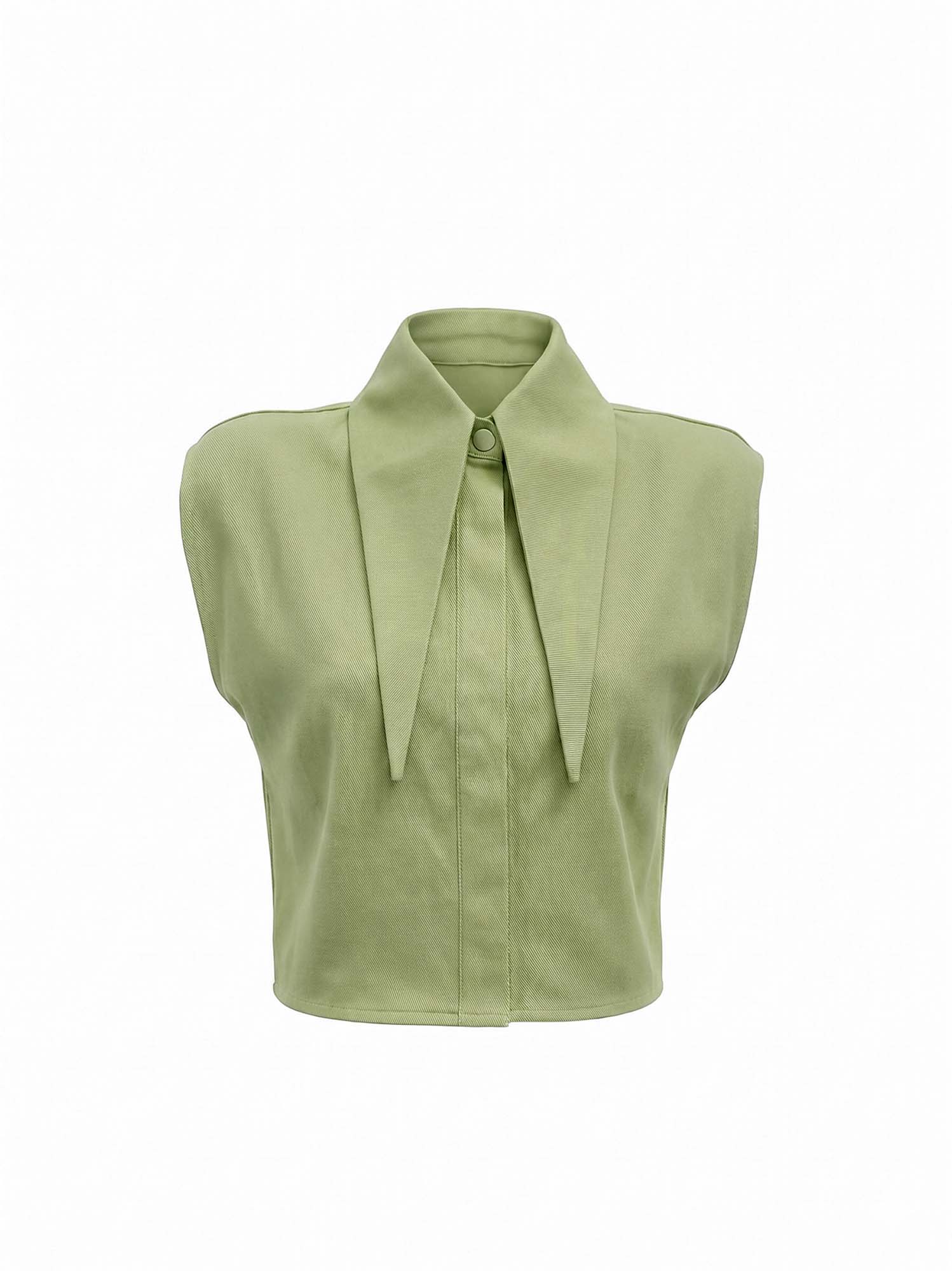 Matilda 12" Long Collar Base Crop Top