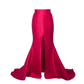 Basic Evening Mermaid Style Front Slit Taffeta Skirt
