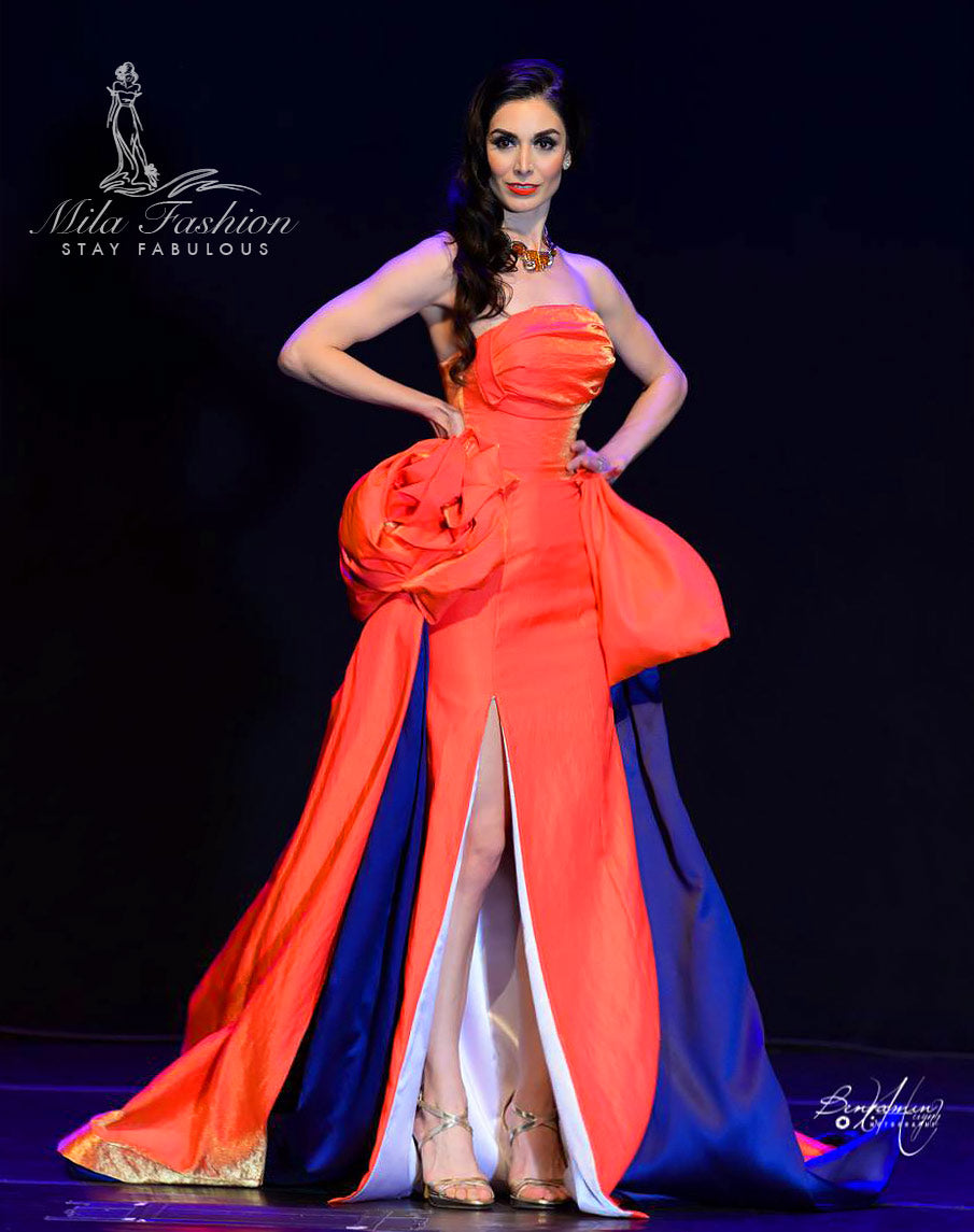 Edita Two-Color Corseted Gown SALE one of a kind - Mologoko Couture