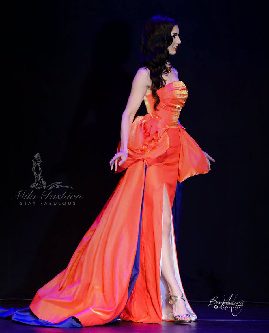 Edita Two-Color Corseted Gown SALE one of a kind - Mologoko Couture