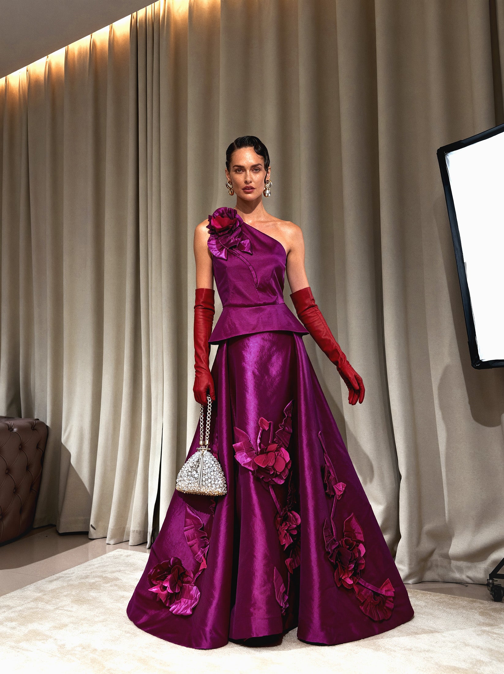 Viviana 3d Flowers Ball Gown Set