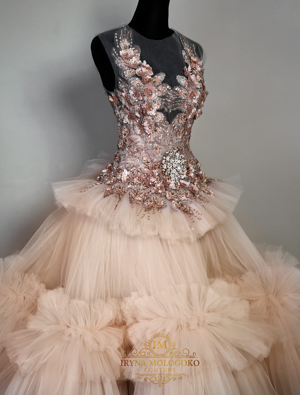 Mira Bridal Large Tulle Two Tiers Ball Gown Skirt - Mologoko Couture