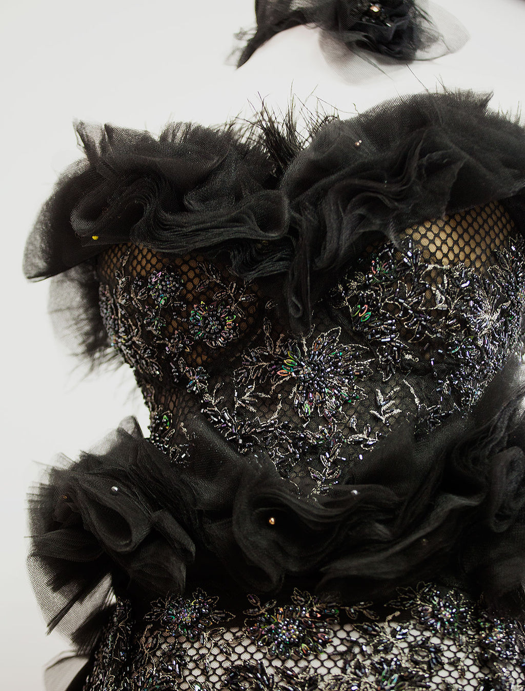 Black Swan Red Carpet Style Goth Gown Set - Mologoko Couture