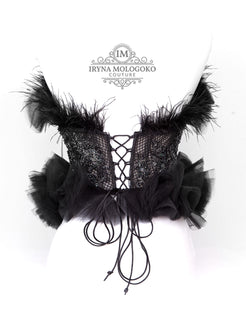 Black Swan Red Carpet Style Goth Corset – Mologoko Couture