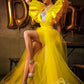 Jasmine Yellow Red Carpet Gown with Detachable Skirt