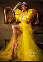 Jasmine Red Carpet Style Gown with Detachable Skirt - dress
