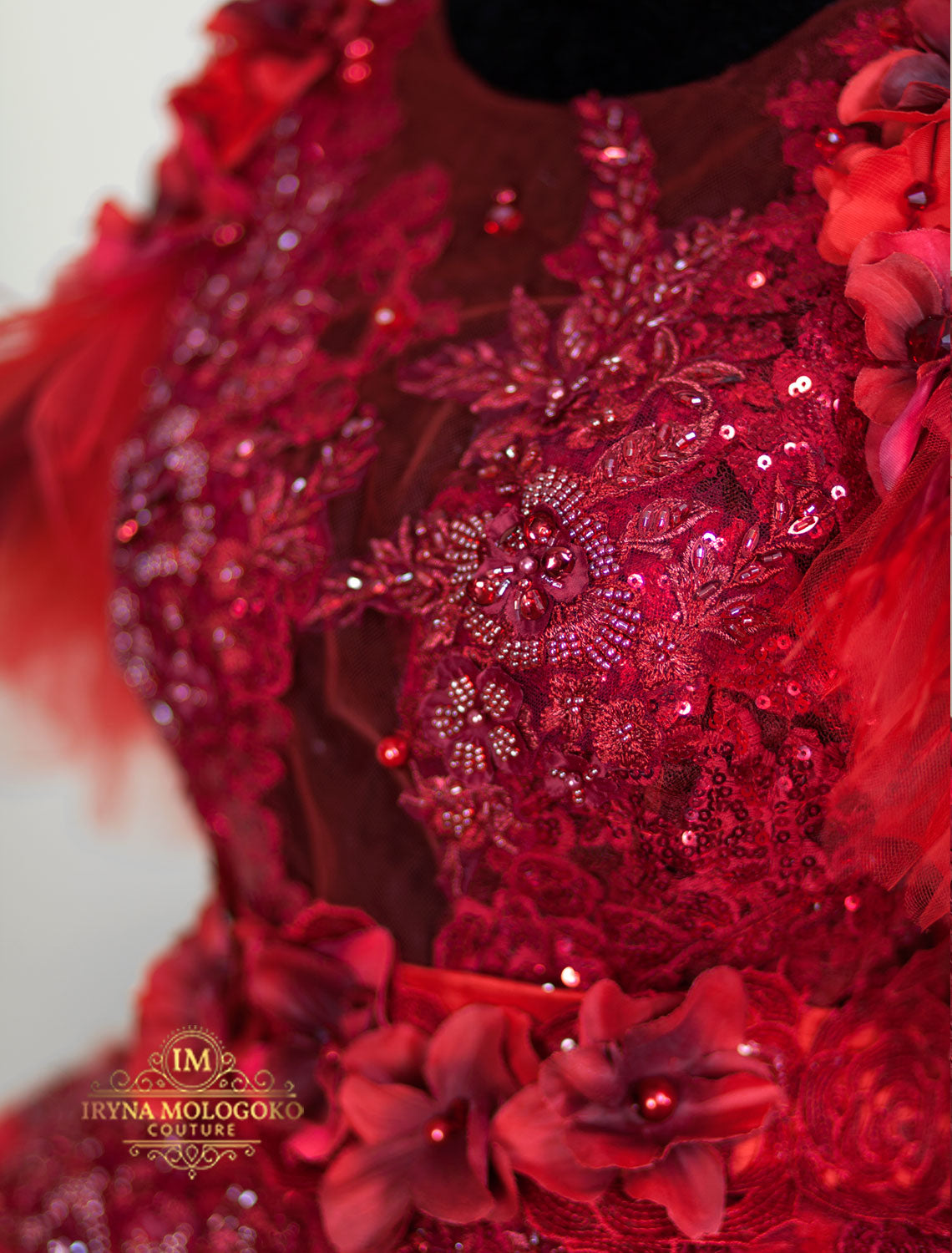 Red Princess Couture One-Of-A-Kind Gown - Mologoko Couture