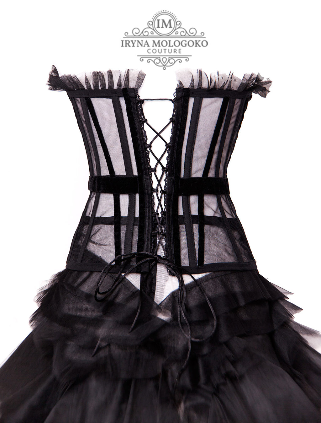 Syrena Red Carpet Style Goth Corset - Mologoko Couture