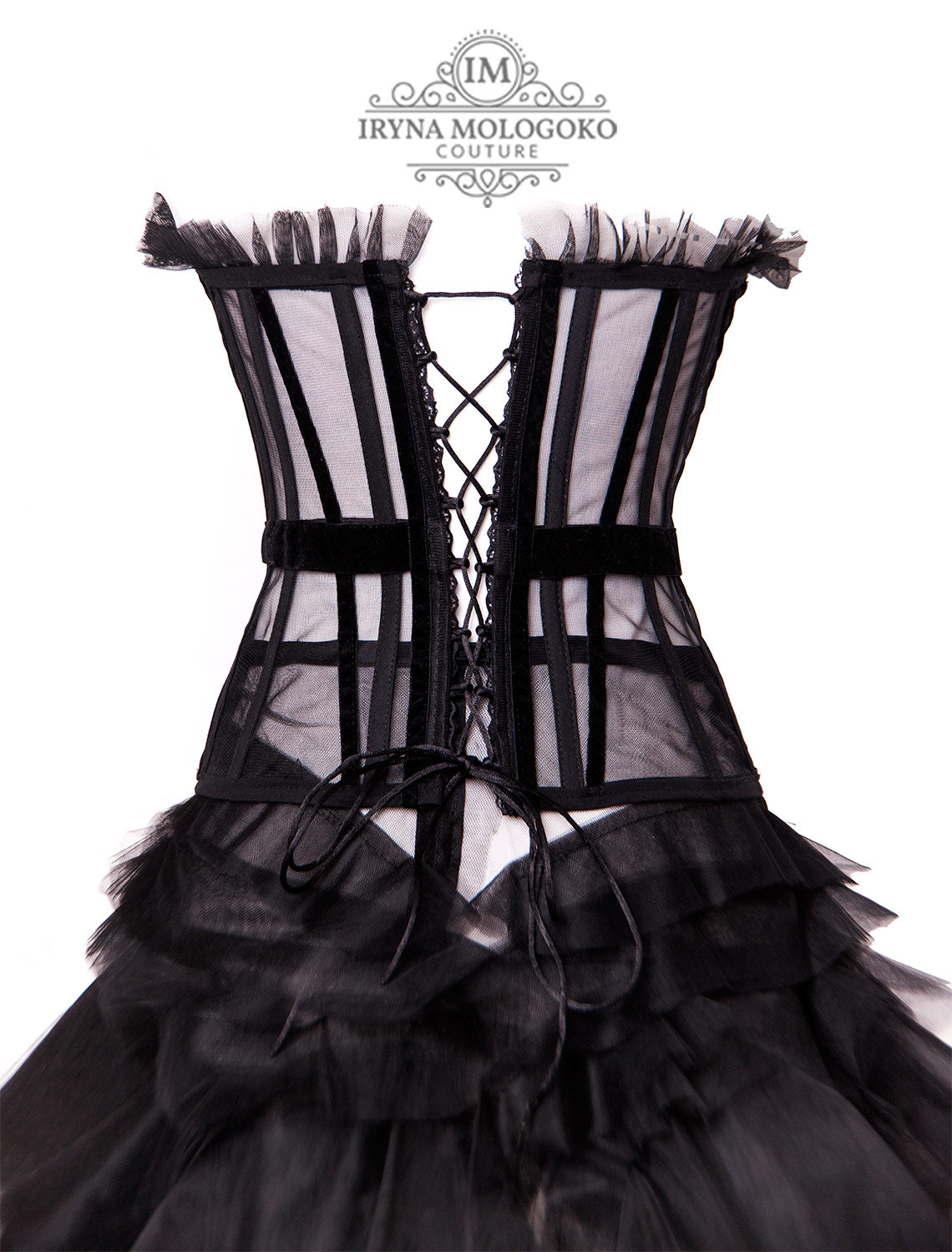 Syrena Red Carpet Style Goth Corset - Mologoko Couture