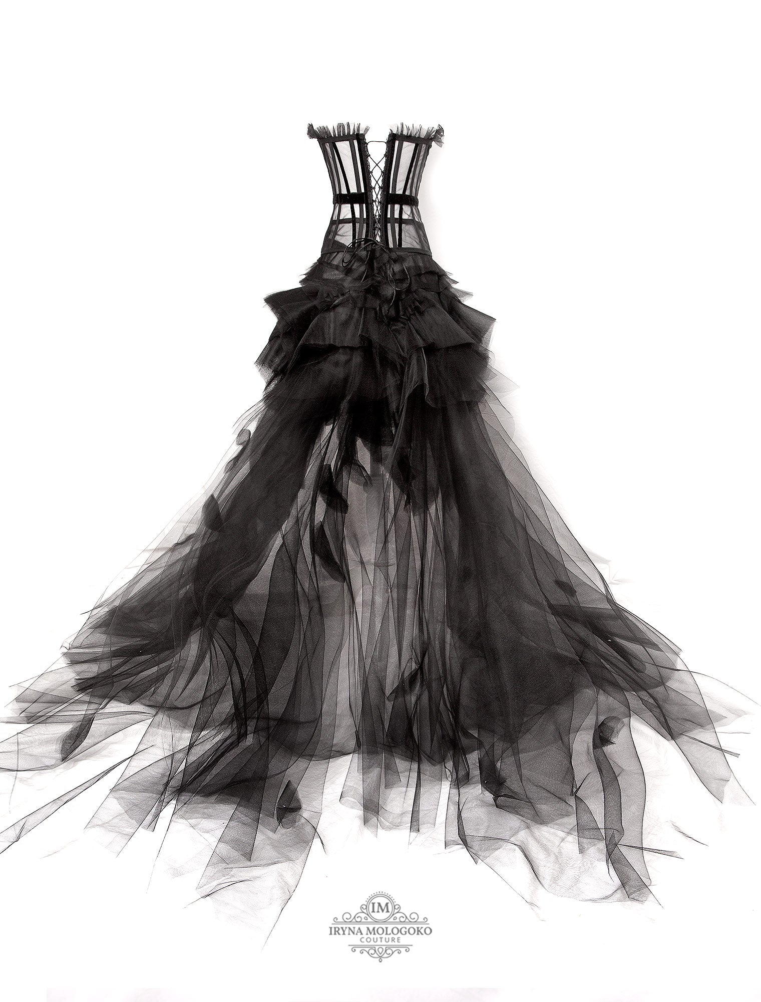 Syrena Tulle Wave High-Low Tulle Skirt - Mologoko Couture