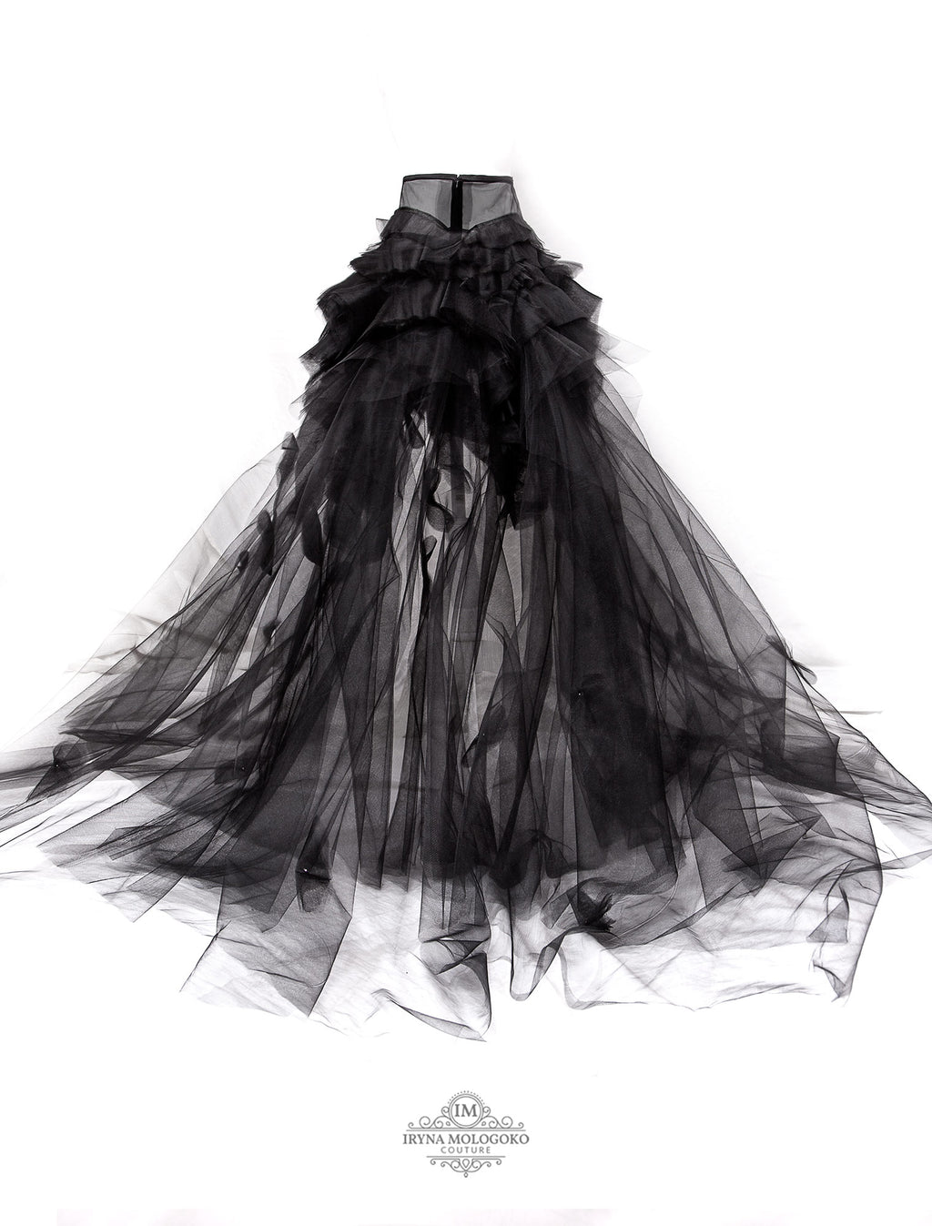 Syrena Tulle Wave High-Low Tulle Skirt - Mologoko Couture