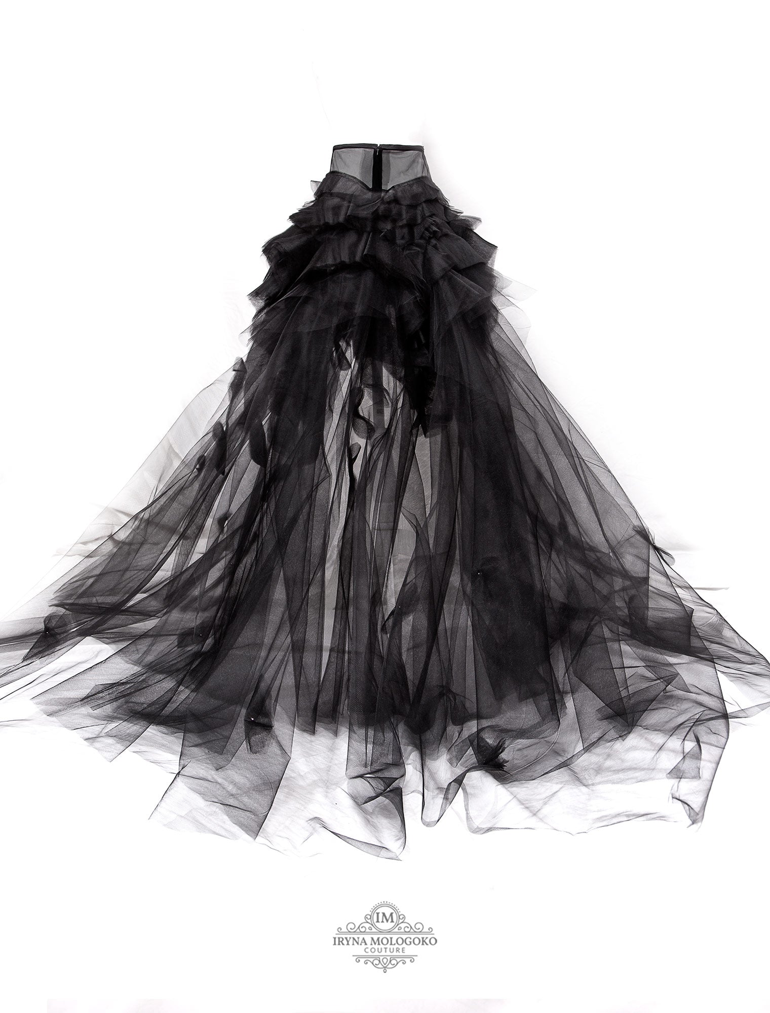 Syrena Tulle Wave High-Low Tulle Skirt - Mologoko Couture