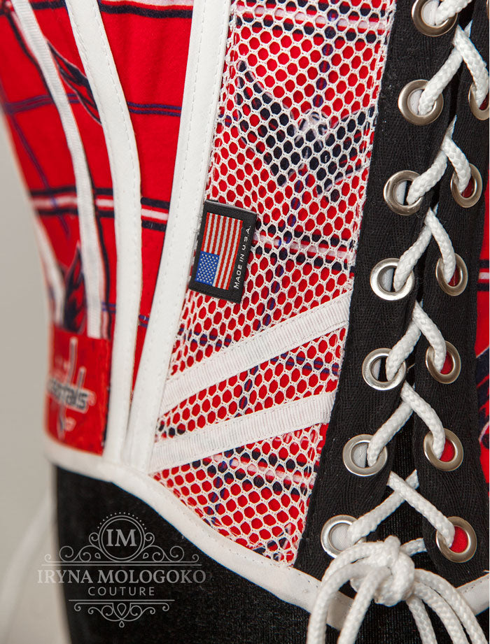 Washington Capitals Hockey Team Corset Bustier Top - Mologoko Couture