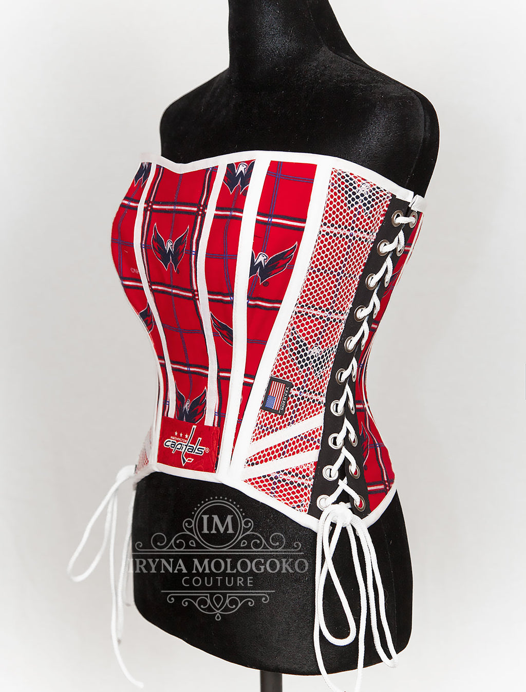 Washington Capitals Hockey Team Corset Bustier Top - Mologoko Couture