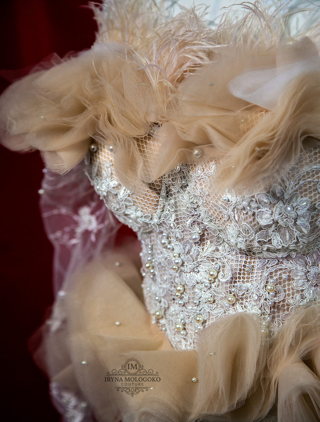 White Swan Red Carpet Style Wedding Corseted Gown Set - Mologoko Couture