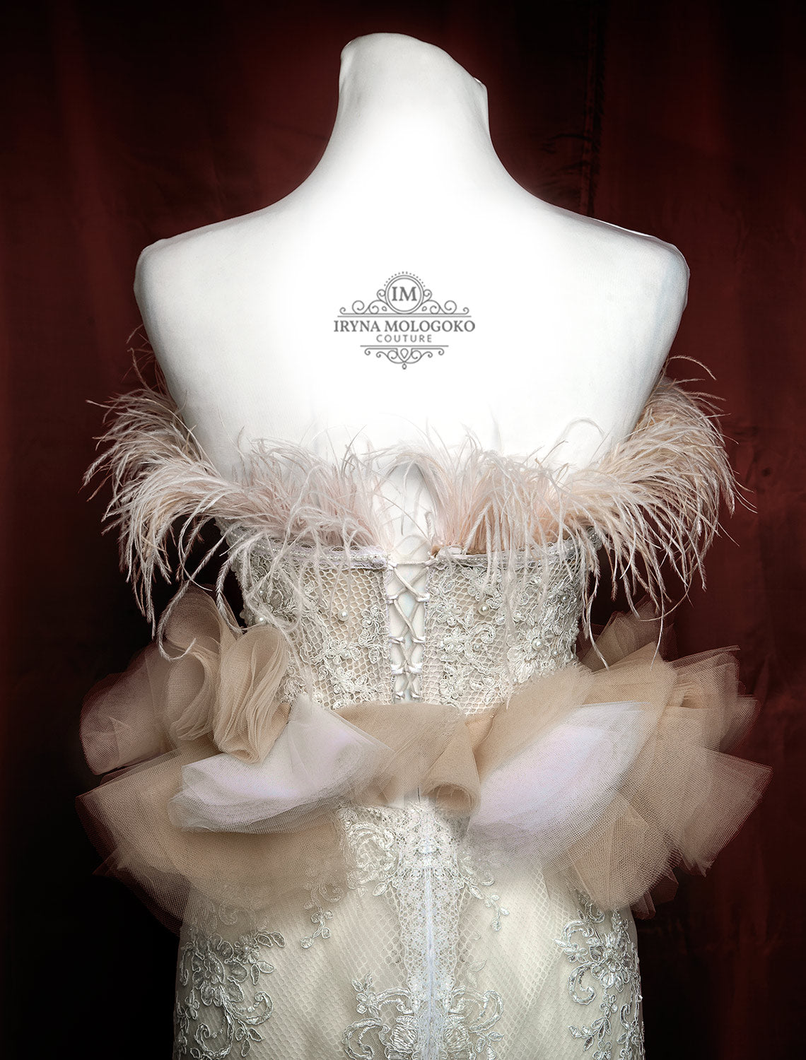 White Swan Red Carpet Style Wedding Corset - Mologoko Couture