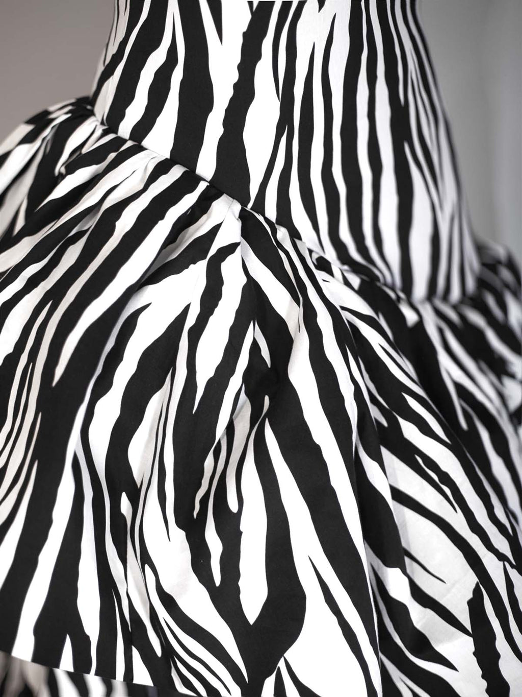 Dolce Vita Cotton Skirt in Zebra With Petticoat