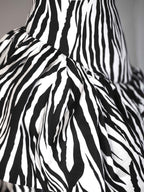 Dolce Vita Cotton Skirt in Zebra With Petticoat