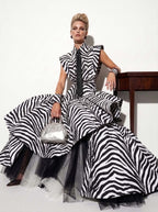 Dolce Vita Cotton Skirt in Zebra With Petticoat