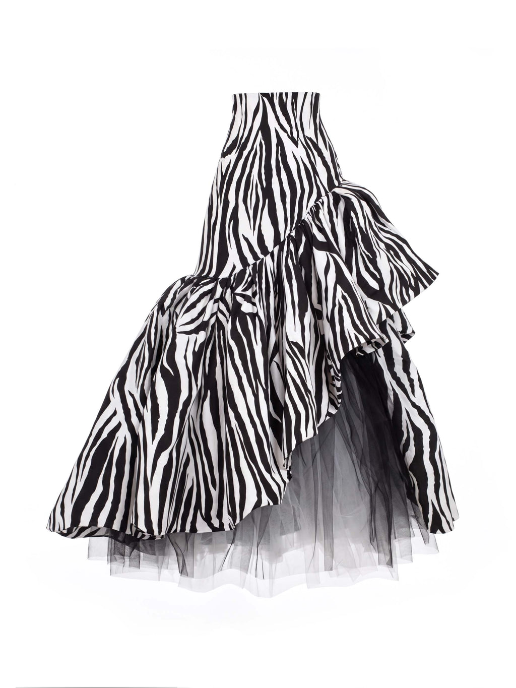 Dolce Vita Cotton Skirt in Zebra With Petticoat