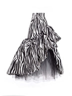 Dolce Vita Cotton Skirt in Zebra With Petticoat