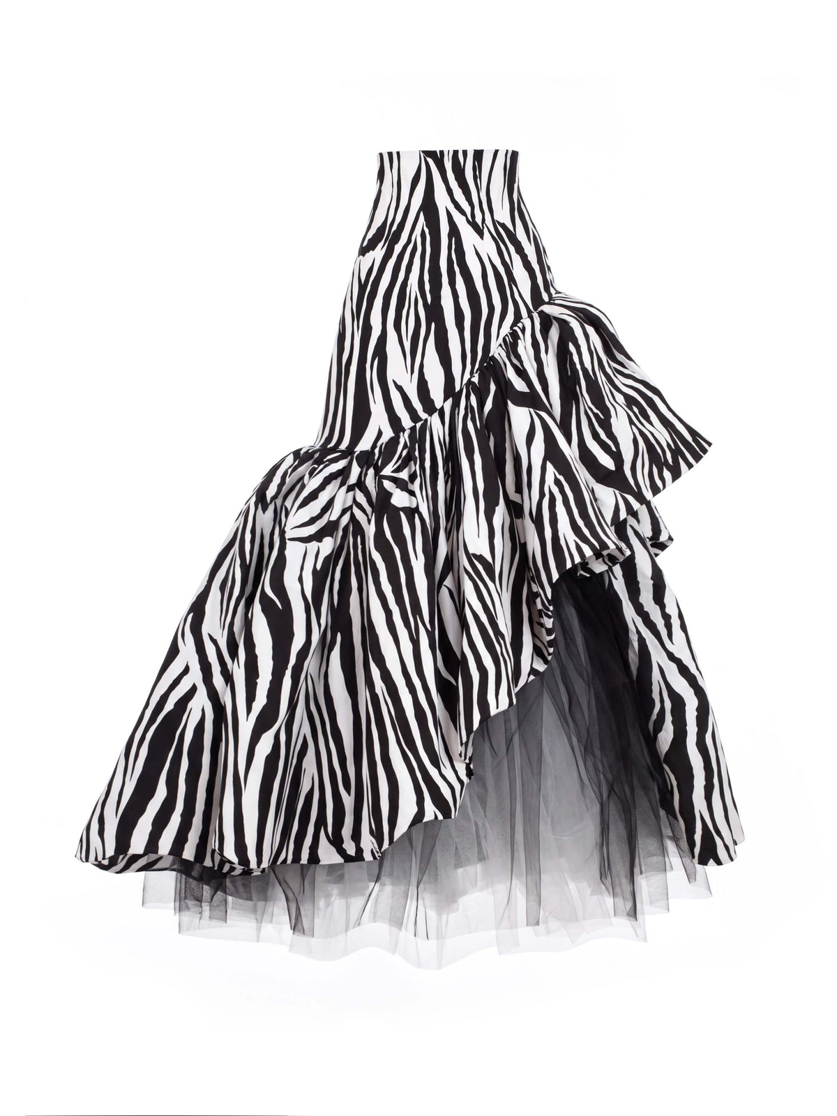 Dolce Vita Cotton Skirt in Zebra With Petticoat