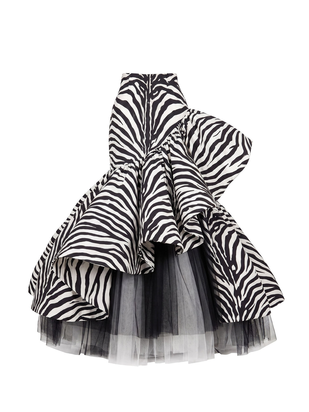 Dolce Vita Cotton Skirt in Zebra With Petticoat