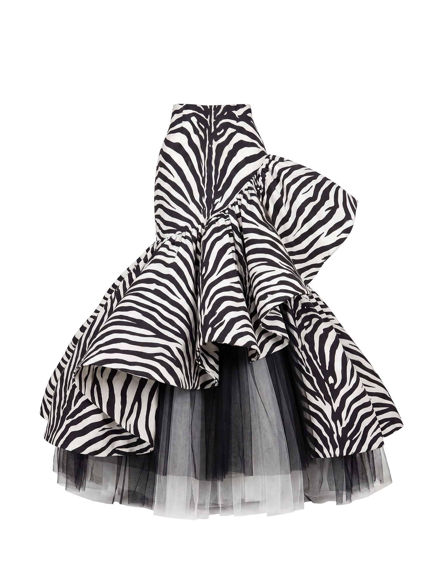 Dolce Vita Cotton Skirt in Zebra With Petticoat