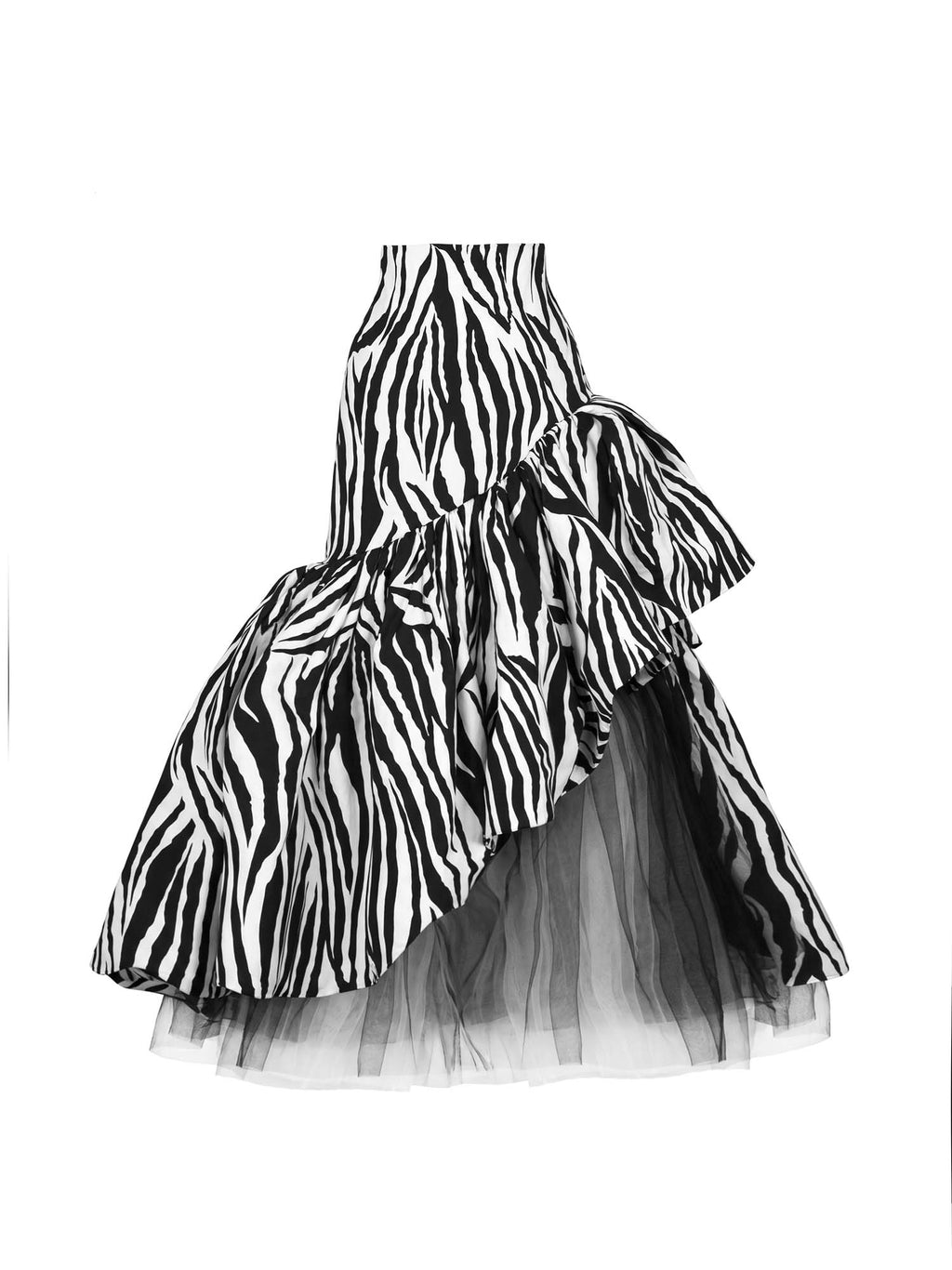 Dolce Vita Cotton Skirt in Zebra With Petticoat