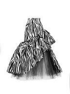 Dolce Vita Cotton Skirt in Zebra With Petticoat