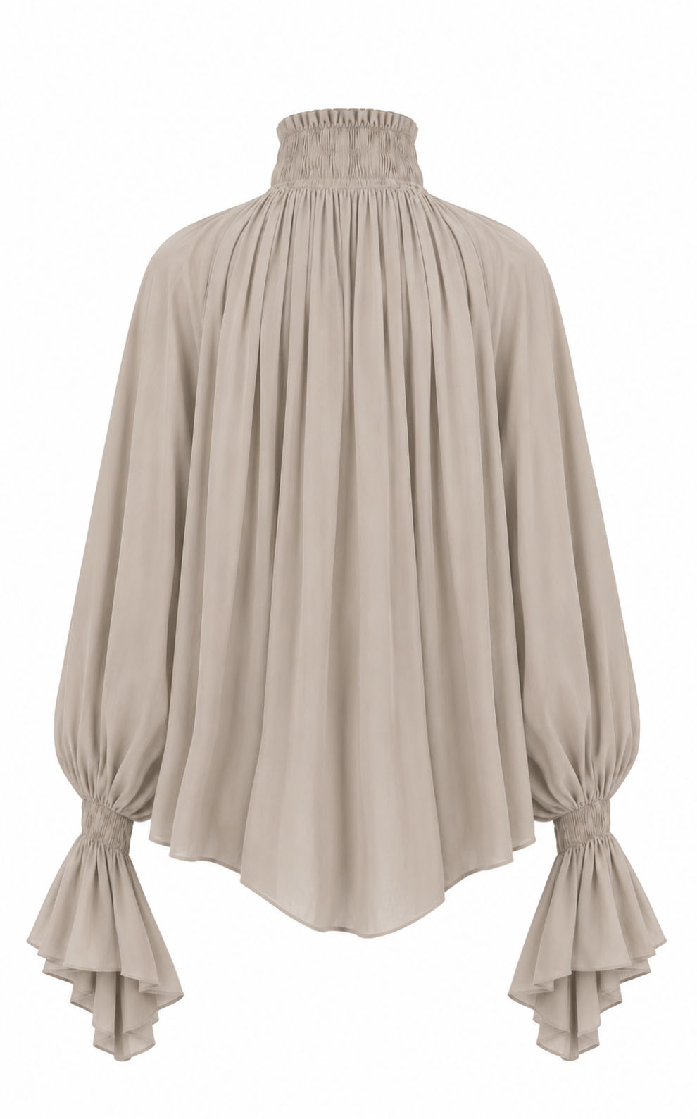 The Ethereal Plissé Poet Blouse