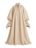 The Ethereal Plissé Poet Maxi Dress