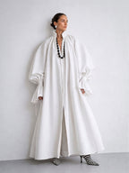 The Ethereal Plissé Poet Maxi Dress