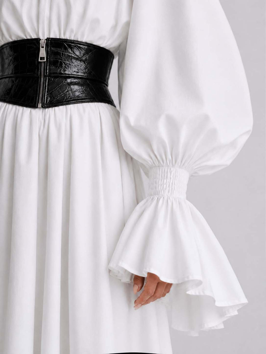 The Ethereal Plissé Poet Maxi Dress