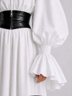 The Ethereal Plissé Poet Maxi Dress