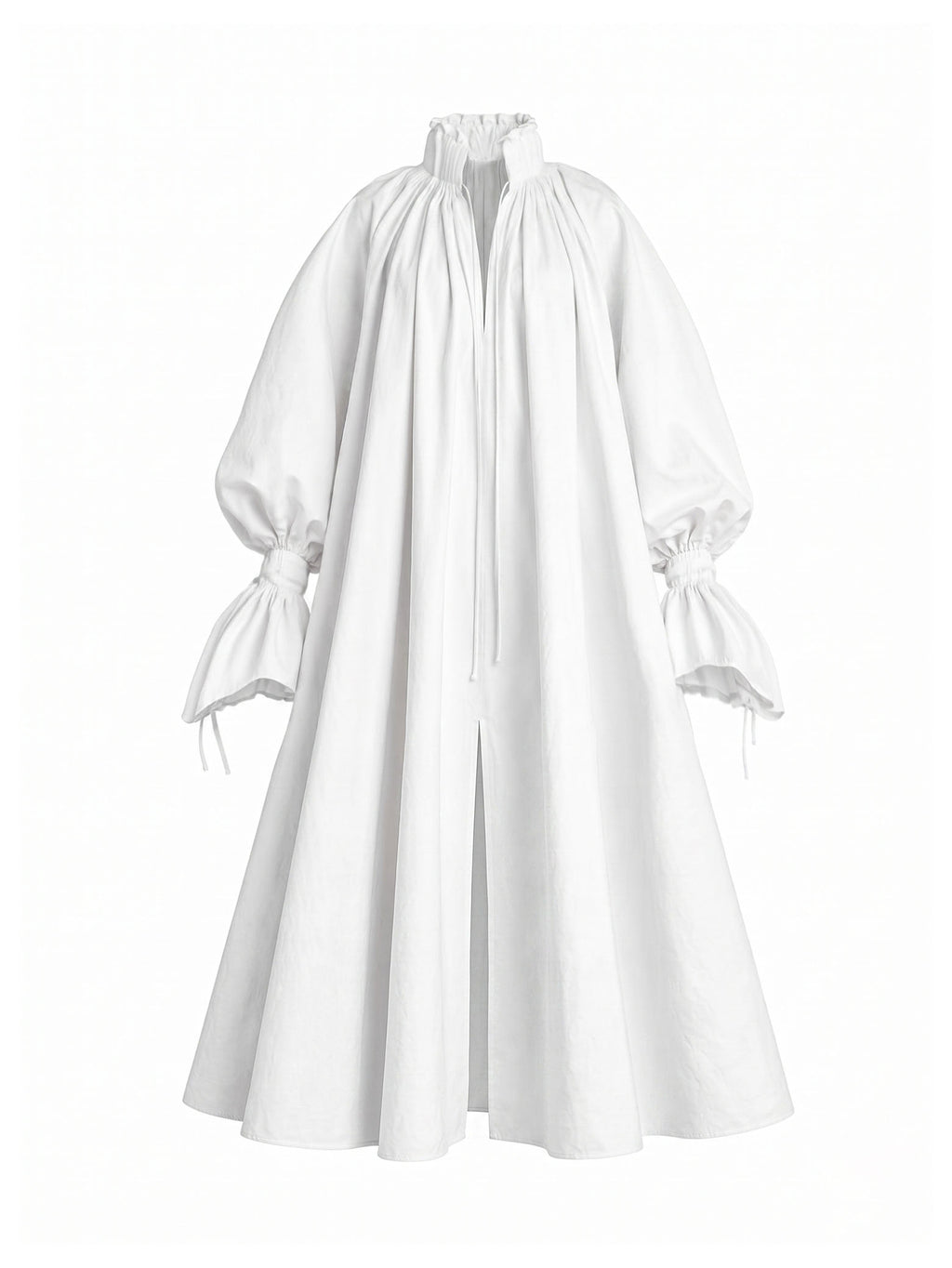 The Ethereal Plissé Poet Maxi Dress