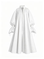 The Ethereal Plissé Poet Maxi Dress