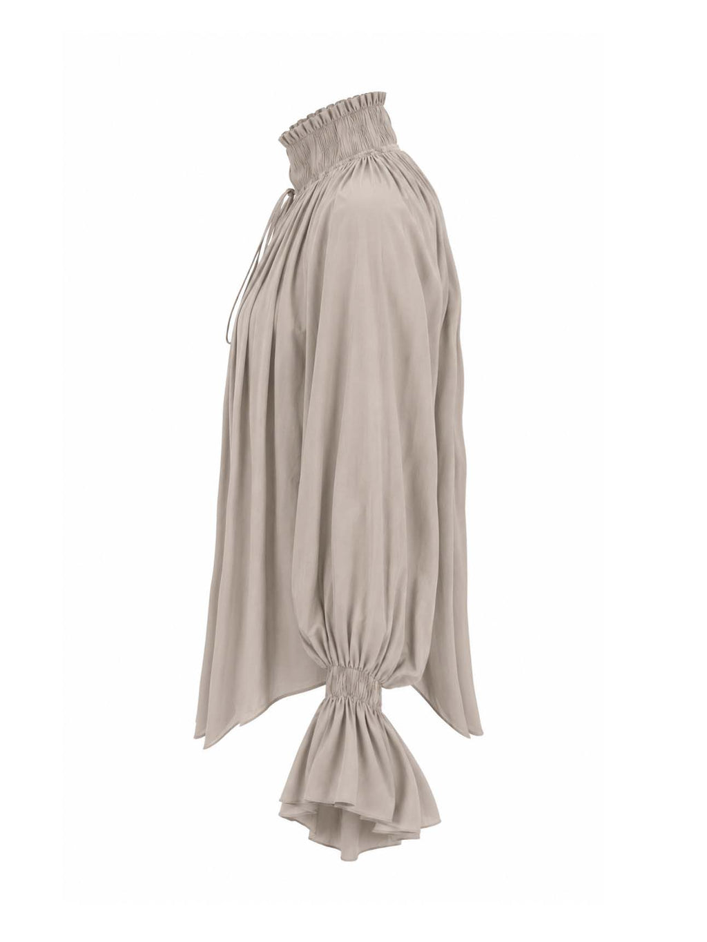 The Ethereal Plissé Poet Blouse