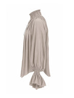The Ethereal Plissé Poet Blouse