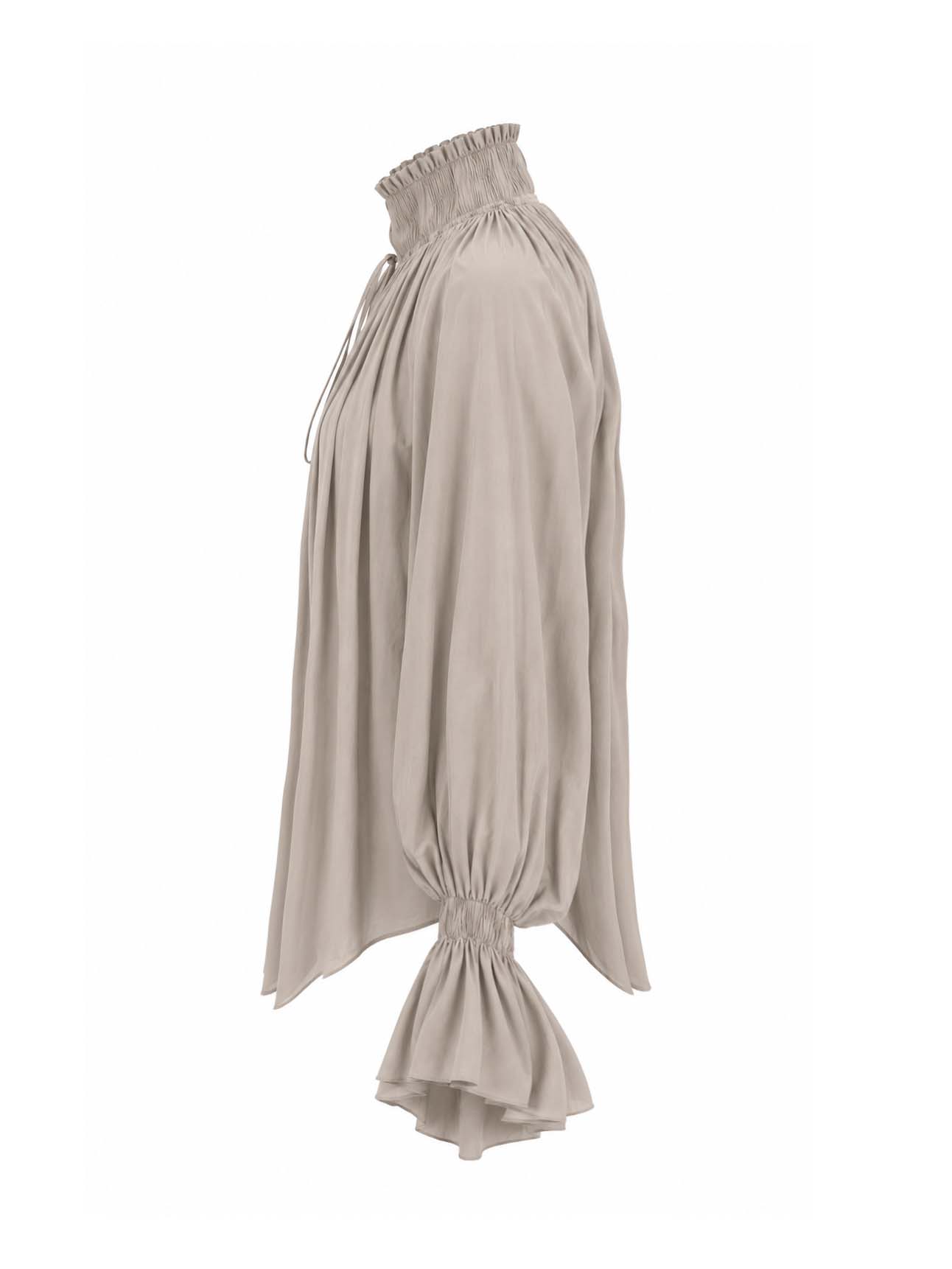 The Ethereal Plissé Poet Blouse