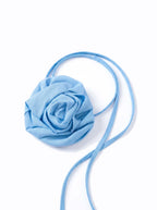 Cotton Rose Flower Choker