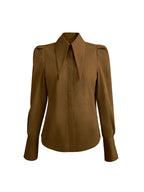 Victoria Large Collar Long Sleeves Fitted Shirt