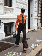 Victoria Large Collar Long Sleeves Fitted Shirt