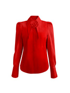 Victoria Large Collar Long Sleeves Fitted Shirt