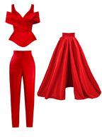 Genevieve Gown 3-piece Set with Overskirt