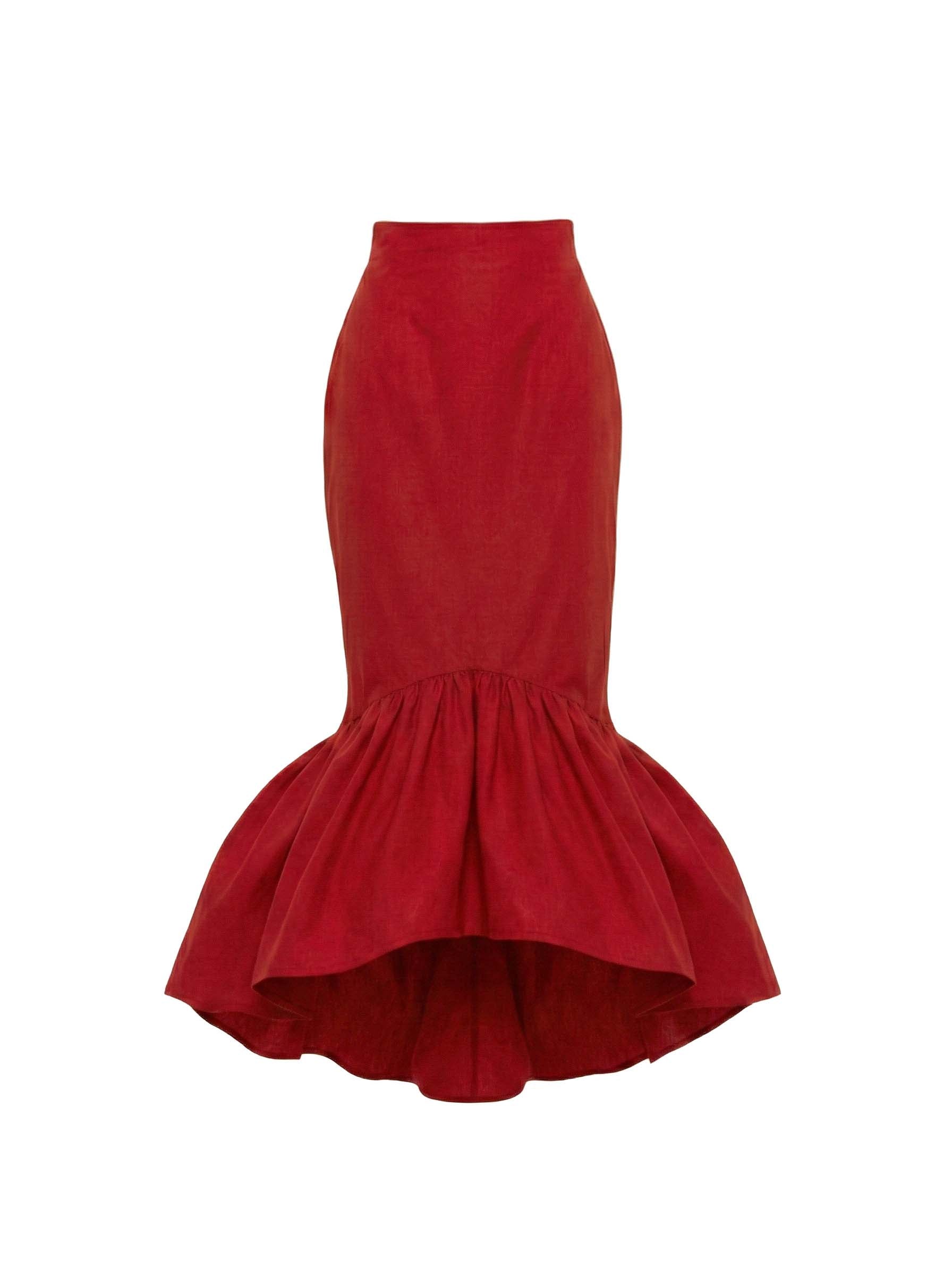 Pam Cotton Tea Length Skirt
