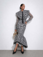 Pam Cotton Skirt in Zebra With Petticoat