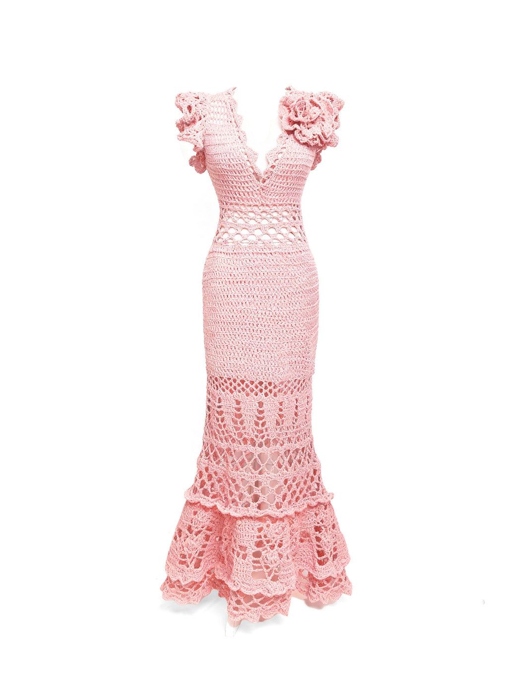 Blossom Crochet Maxi Dress – Mologoko Couture