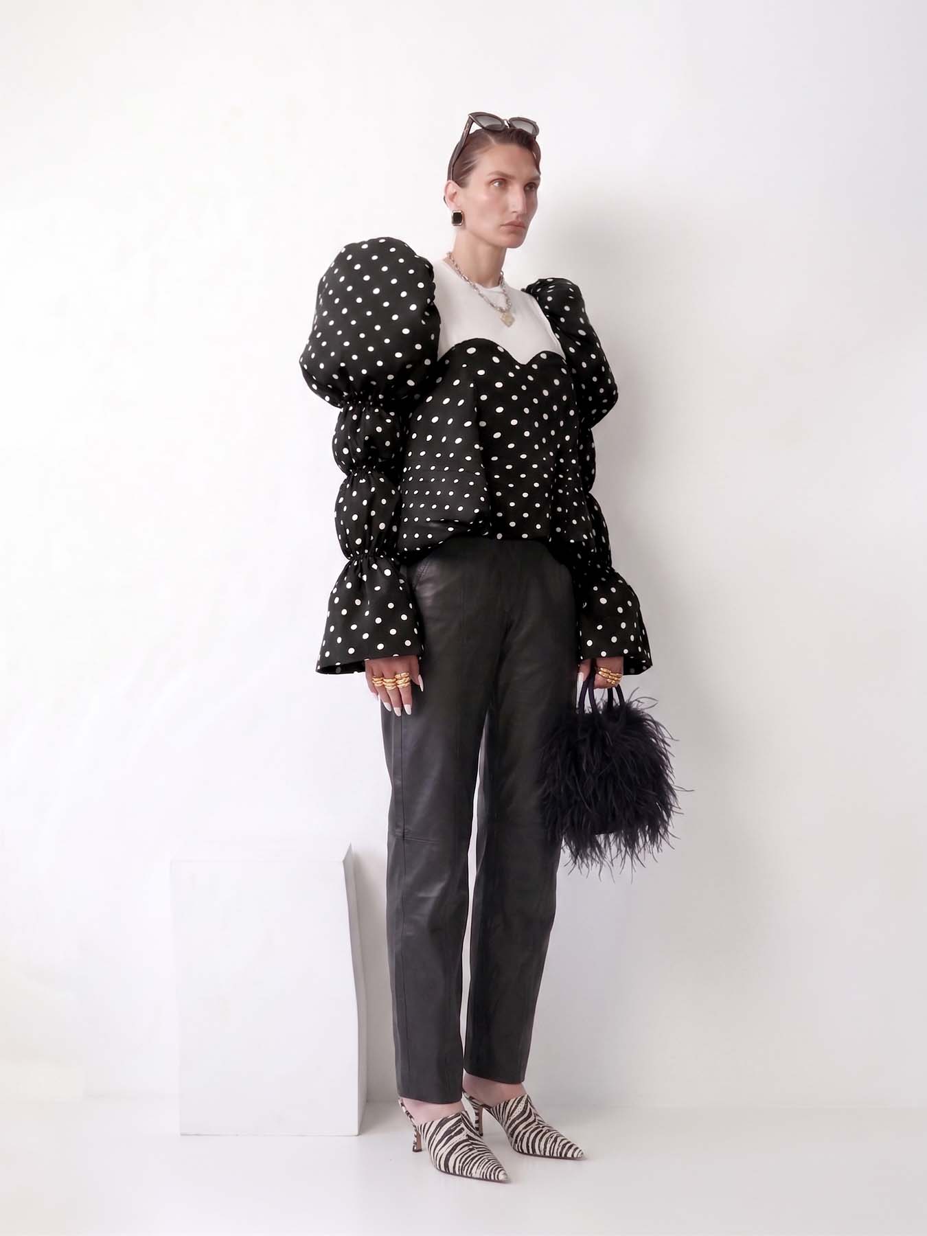 Polka Dot Bubble Top
